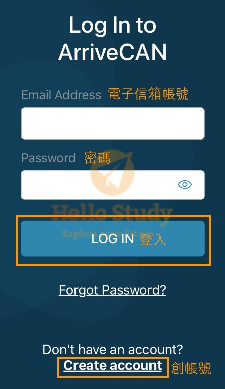還沒有帳號的話，請點選Create account